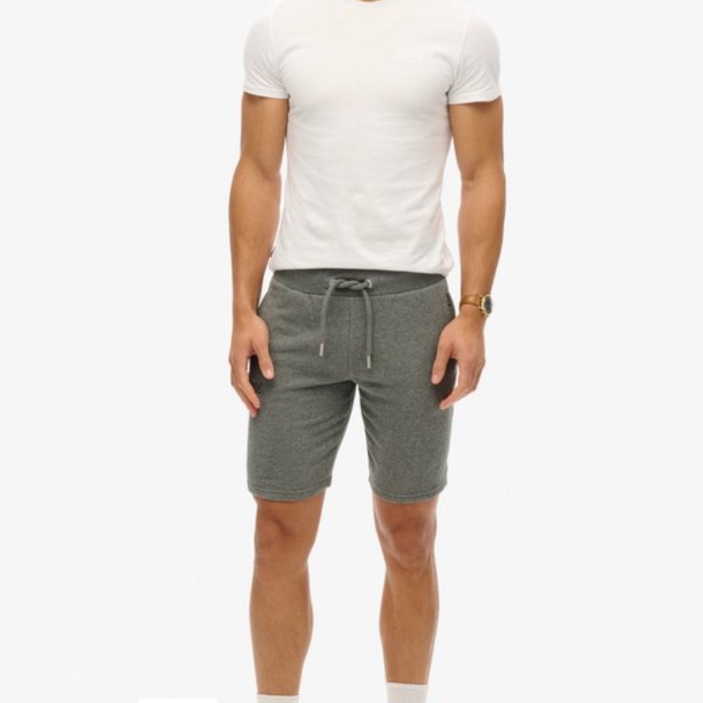 SUPERDRY Vintage Logo Embroidered Jersey‎ Shorts Gray Small
